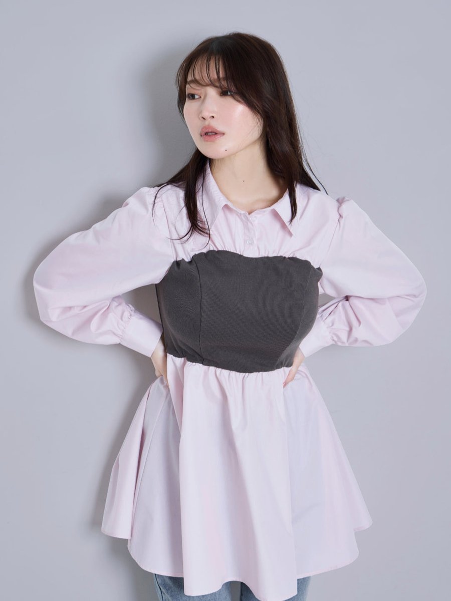 for_overe's tweet photo. 𝑇ℎ𝑎𝑛𝑘 𝑦𝑜𝑢 𝑓𝑜𝑟 𝑡ℎ𝑒 𝑟𝑒𝑣𝑖𝑒𝑤𝑠 ＿

『 色々なドッキングチュニックシャツを持っていますが、こんなにフィットして伸びて軽くて着痩せ＋お尻も隠してくれるチュニックシャツはありません！ 』

▽ カットドッキングチュニックシャツ
https://t.co/dzNjU4NKo8 https://t.co/K2dovtrri5