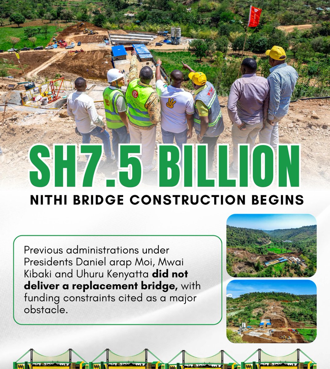 Von0064's tweet photo. The start of construction brings renewed optimism to residents who have demanded a safer Nithi crossing for decades. Delivery must match expectations. #NithiBridgeBegins Ruto Ending Nithi Tragedies Promises Into Progress https://t.co/kwIb9cvTWS