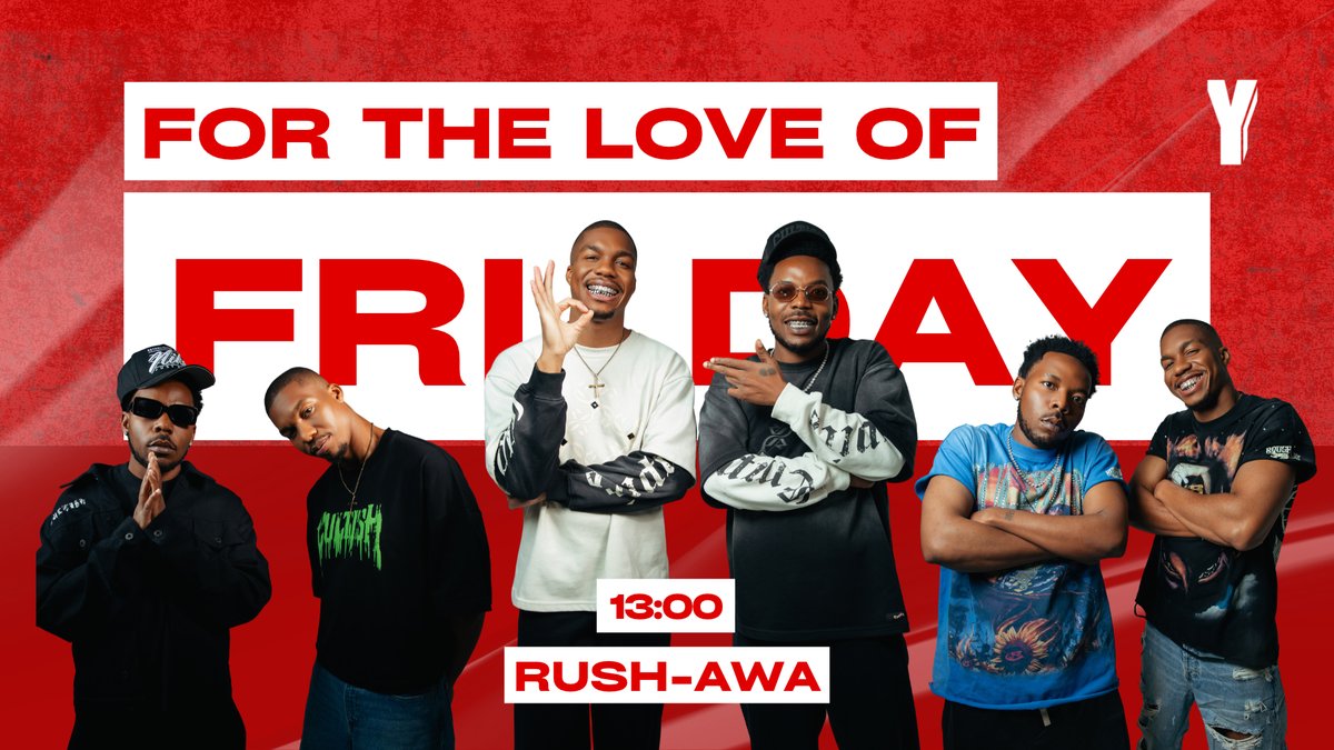Yfm's tweet photo. 🔥 Hip hop heavyweights have entered the building! DJ Sliqe and MashBeatz join us on #ForTheLoveOfFriday to unpack RUSH-AWA, their debut collaborative album, and the chemistry behind this new chapter in SA hip hop. 🎤💿

Are you locked in, Captain? 👀🔥 

 #YWorld https://t.co/KzkpytTyGk