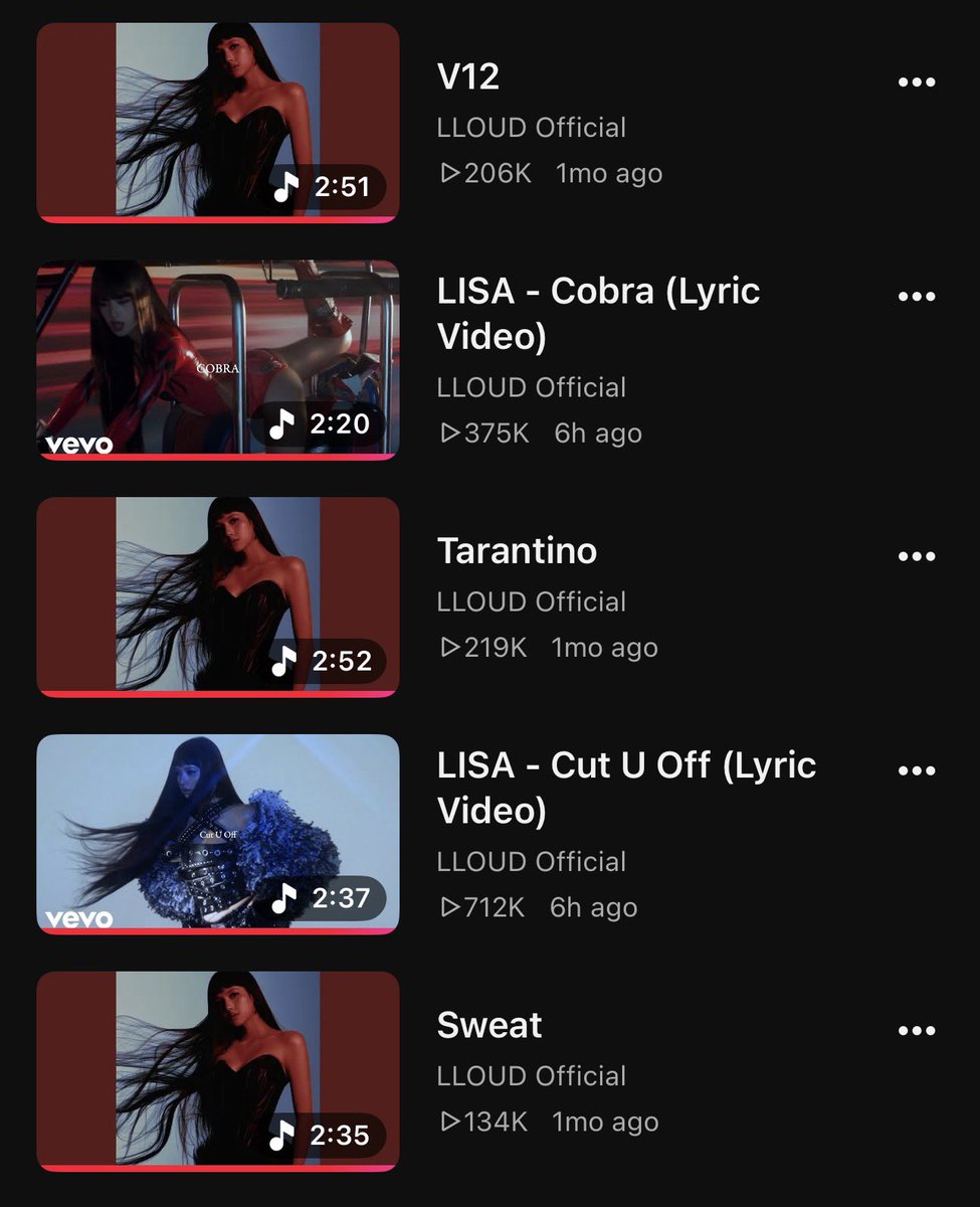 lalisamgger's tweet photo. So far, Cut U Off is the most played B-side among the new songs on YouTube and YouTube Music 🫣 https://t.co/J9sOUKUtnf