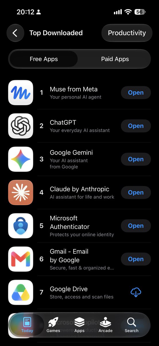 UyghurAI's tweet photo. 😮 Wow! “Muse” is now the #1 most downloaded app! https://t.co/GNDNmv5jwv