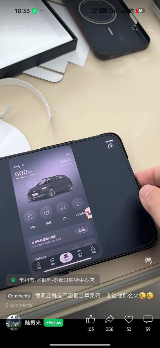 electricfelix's tweet photo. “Audi Vs Tesla app on the iphone duo, essy to see who is a digital native company”
🍿🍿🍿 https://t.co/tTurQ8OWmt