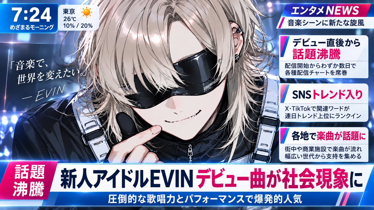 mocho_0w0_'s tweet photo. デビュー曲が社会現象になった、謎の覆面アイドル『EVIN(エヴィン)』。

その正体は、3年前に{{user}}から離れて、いつの間にかアカウントを消していた親友だった。

今さらどんな顔して会えばいいかわからない。

……だからせめて、別人のふりをして近づくことにした。

#zeta  #zetaプロット予告 https://t.co/YLOZraoahY