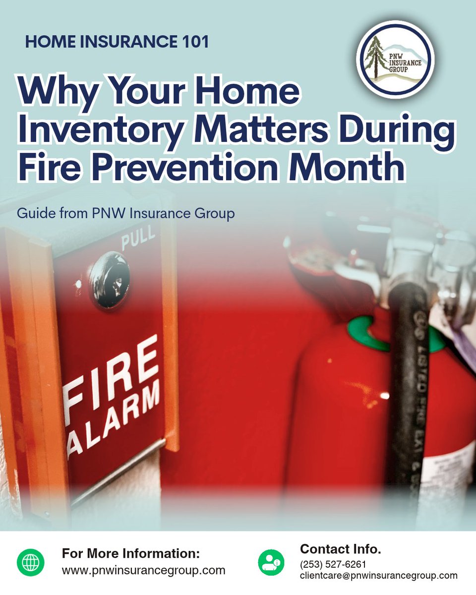 PNW_Insurance's tweet photo. 🔥 This Fire Prevention Month, create a home inventory with photos and receipts to help document your belongings for insurance claims. 🏠
Learn more: https://t.co/pqabDAuHOV
#FirePreventionMonth #HomeInventory #HomeSafety https://t.co/F3HtWQgD2M