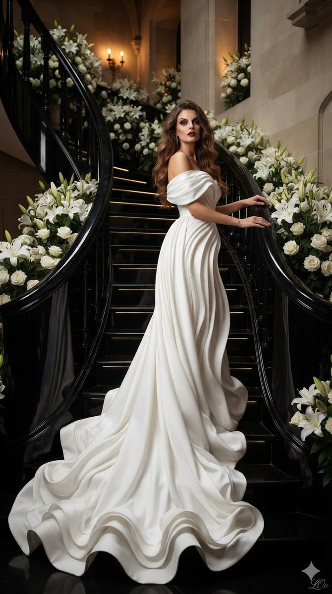 LOuting2025's tweet photo. 3 of 30 Females Fashion 

A female model poses in amazing white creations ~ #LOo https://t.co/nof4z8d70r