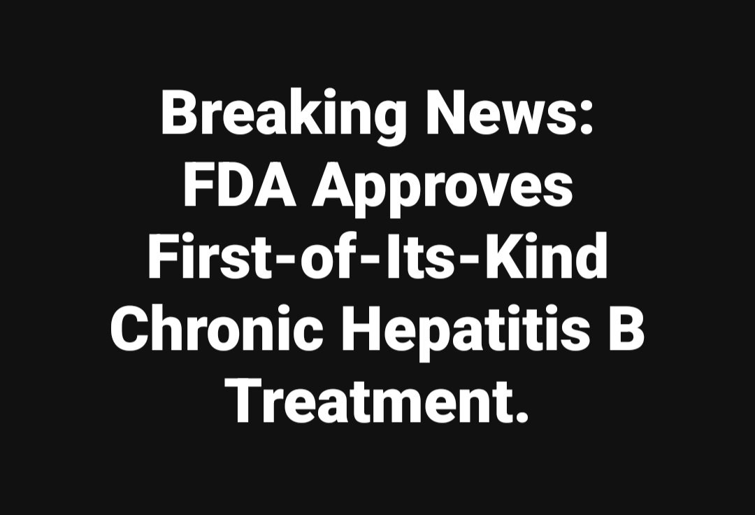Sciencepostcard's tweet photo. FDA Approves Hibsago First Drug That May Let Some Hep B Patients Stop Treatment

On Oct 20, 2026, the FDA approved Hibsago (bepirovirsen) by GSK  the first-ever antisense oligonucleotide for chronic Hepatitis B.

 Instead of just suppressing the virus like current daily pills, it attacks the virus's genetic instructions, lowering viral load and surface antigen (HBsAg) to help the immune system regain control.

Who it's for: Adults without cirrhosis who have been on antivirals for at least 6 months, with suppressed virus and HBsAg ≤ 3,000 IU/mL. It's given as injections for 24 weeks alongside antivirals.

Results from trials (B-Well 1 & 2):
- 24% of patients on Hibsago qualified to stop all antivirals vs. 0% on placebo -19% achieved a functional cure virus remained controlled and HBsAg undetectable 24 weeks after stopping all drugs

It's not a complete cure the virus may still be present at low levels. Side effects include injection site reactions, fatigue, and liver inflammation. Patients must be monitored and cannot stop current meds on their own.

It's a breakthrough because standard treatments rarely cure  less than 4% achieve functional cure  and usually require lifelong therapy.