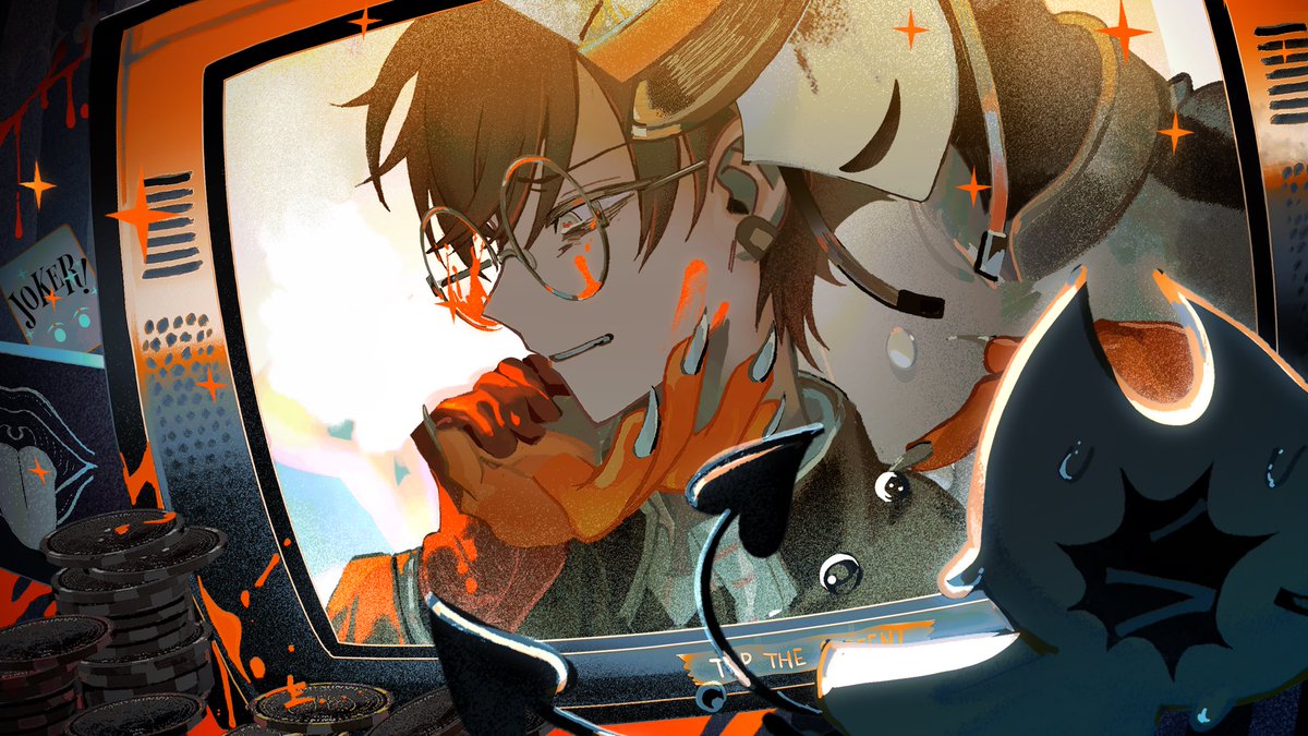 Aza_x_x's tweet photo. 🧡WILDCARD 1曲目
ケッケッケ - 超学生 / FAKE TYPE.

イラスト＆キャラクターデザイン＆ストーリーの監修をしています。目一杯笑って！ https://t.co/hCim5cvN9w
