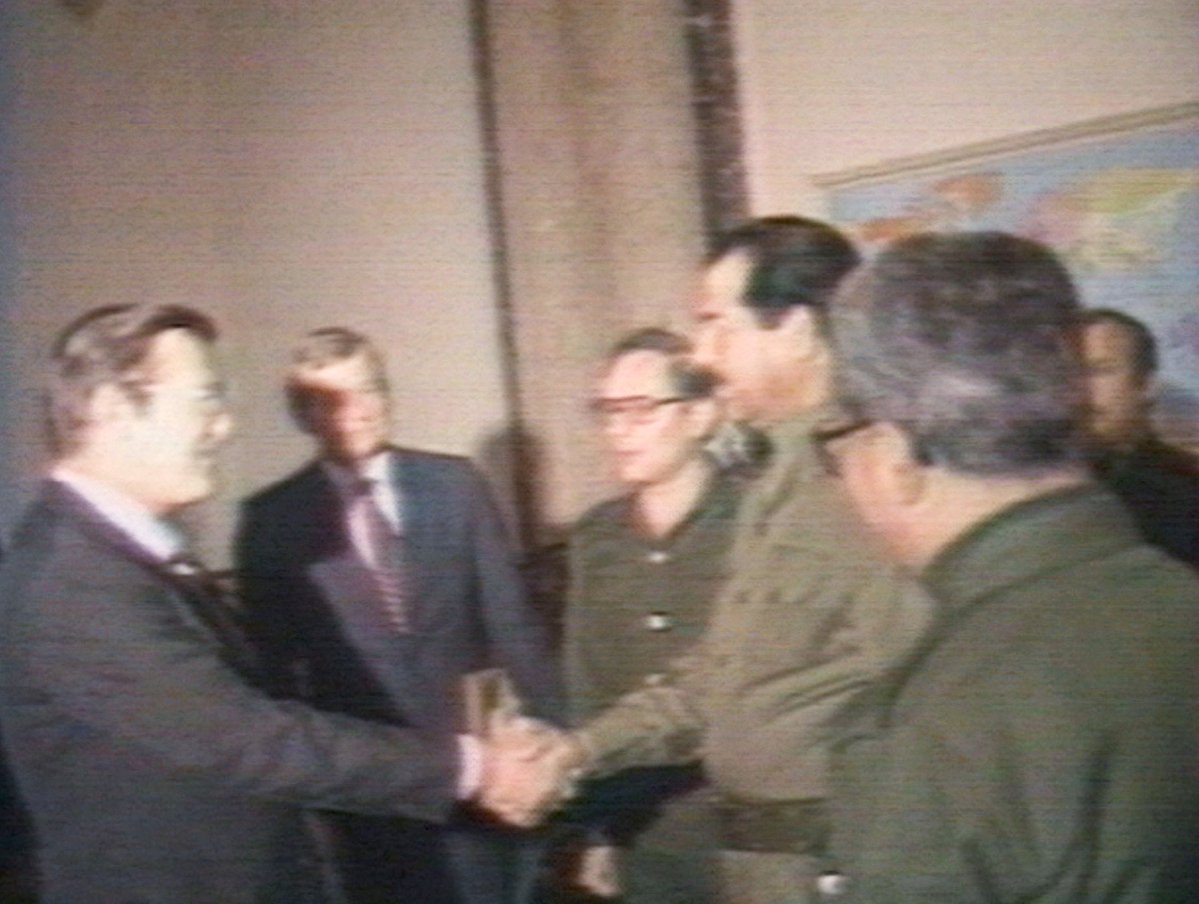nxt888's tweet photo. Saddam Hussein was a valued partner.

Donald Rumsfeld shook his hand in 1983 to discuss improving relations. This is documented. There is a photograph.

At the time, Saddam was using chemical weapons against Iranian soldiers and Kurdish civilians.

Washington knew.

Washington shook his hand anyway, because Iran was the priority and Saddam was useful.

Eight years later, Saddam was the "Hitler of his generation," the threat to regional stability, the man who had to be stopped.

The chemical weapons were the same.

The brutality was the same.

The Kurdish villages were already destroyed.

What changed was the calculation.

He had stopped being useful and started being inconvenient.

The partnership didn’t end because the moral case against him had changed.

The moral case against him had always been there.

The partnership ended because the strategic case for him had disappeared.

Understanding that sequence is not cynicism.

It is the minimum required literacy for any country considering entering into one of these relationships.