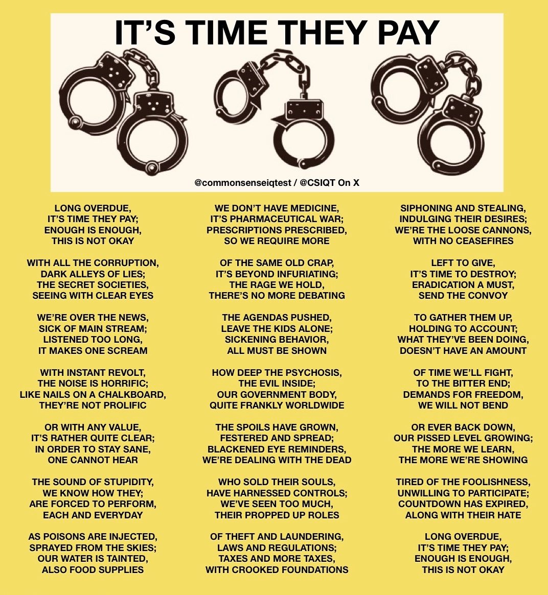 CSIQT's tweet photo. It’s Time They Pay https://t.co/e4p17kbJ4g