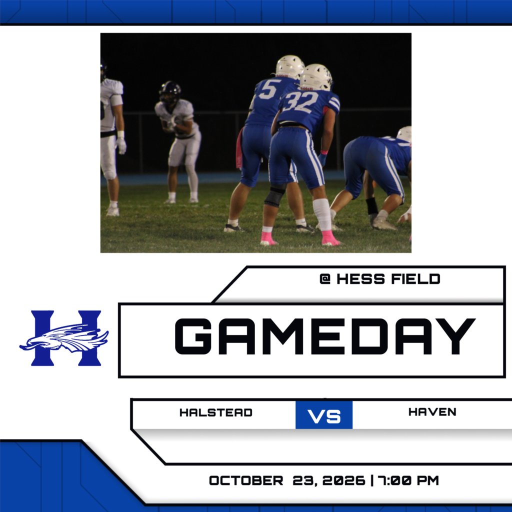 Halstead_AD's tweet photo. Halstead vs. Haven (Senior Night)

6:30 PM -  Senior Night Recognition

7:00 PM - Kickoff      

Admission: Adults $6.00   Students $5.00  

Livestream: The event will be streamed through Youtube, (eyeofthedragonproductions440). https://t.co/Yd3ZUnRmvJ