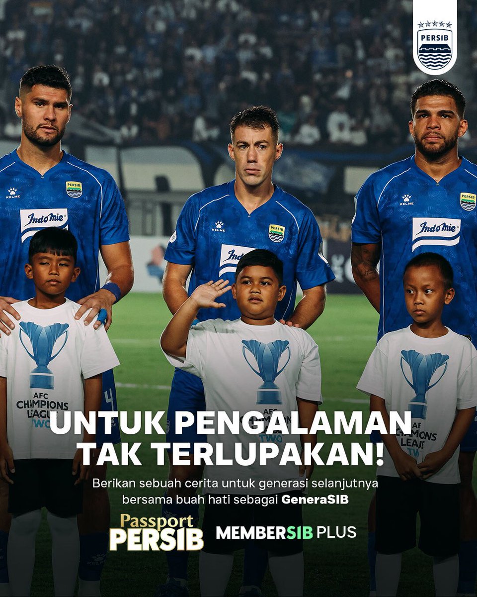 persib's tweet photo. Suatu hari nanti, ini akan menjadi cerita yang selalu ingin mereka kenang🫶

Tentang langkah kecil menuju lapangan, berdiri bersama para pemain idola, dan merasakan langsung atmosfer pertandingan PERSIB.

Melalui GeneraSIB, hadirkan pengalaman berharga bagi buah hati untuk menjadi bagian dari perjuangan PERSIB sejak usia dini.

Daftarkan melalui MemberSIB PLUS dan Passport PERSIB dan mulai ciptakan memori indah bersama PERSIB!

#GeneraSIB #MemberSIB #LivesInsideUs #ManahJeungGetihna