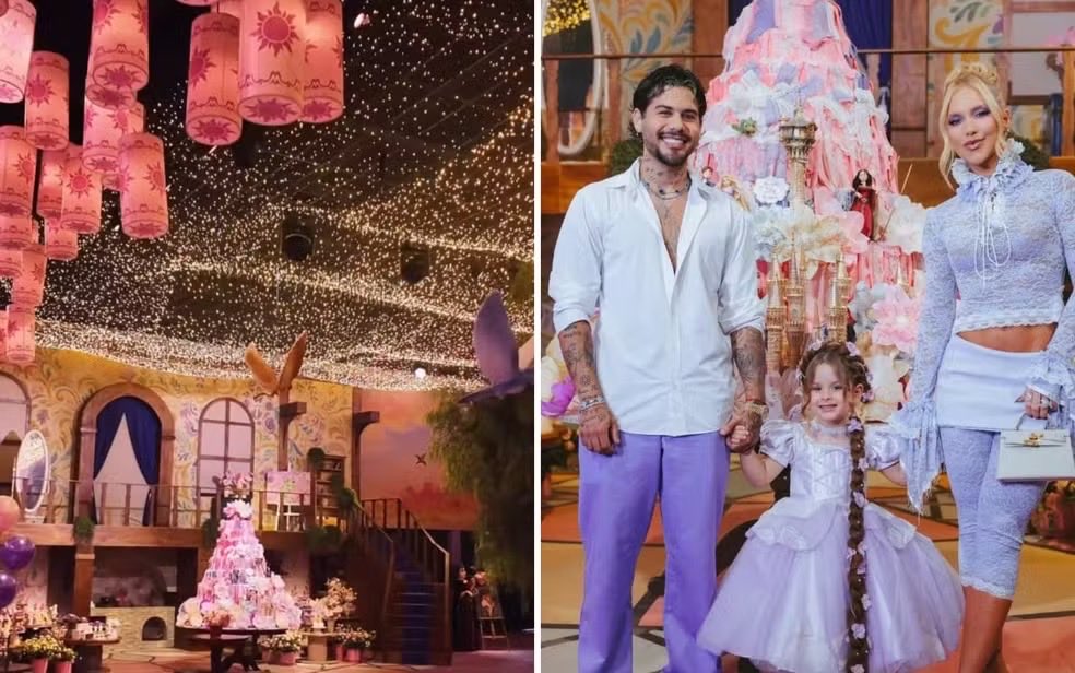 g1goias's tweet photo. Bolo de quatro andares, 300 mil luzes e show de Wesley Safadão: veja detalhes da festa de aniversário de Maria Flor, filha de Virginia e Zé Felipe ==> https://t.co/tjHCVGxU3S #g1go #g1Goias #celebridades #Virginia #MariaFlor #festa #Rapunzel https://t.co/BYcg9zoLky