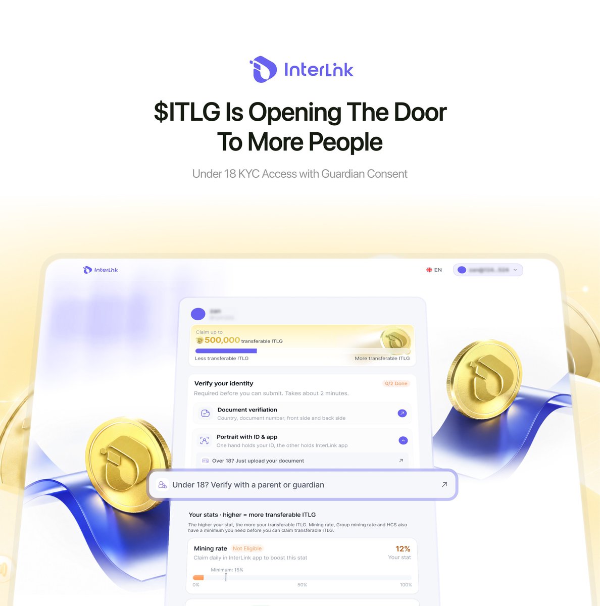 JoseCrypt_'s tweet photo. The ITLG Mainnet KYC portal has reached the final stages of testing and is almost ready for launch.

$ITLG IS OPENING THE DOOR TO MORE PEOPLE. 🌍

The next phase of $ITLG is not only about expanding utility. It’s also about expanding access.

#Interlink #ITL #ITLG #ITLGMainnet https://t.co/fHYEoalDBj