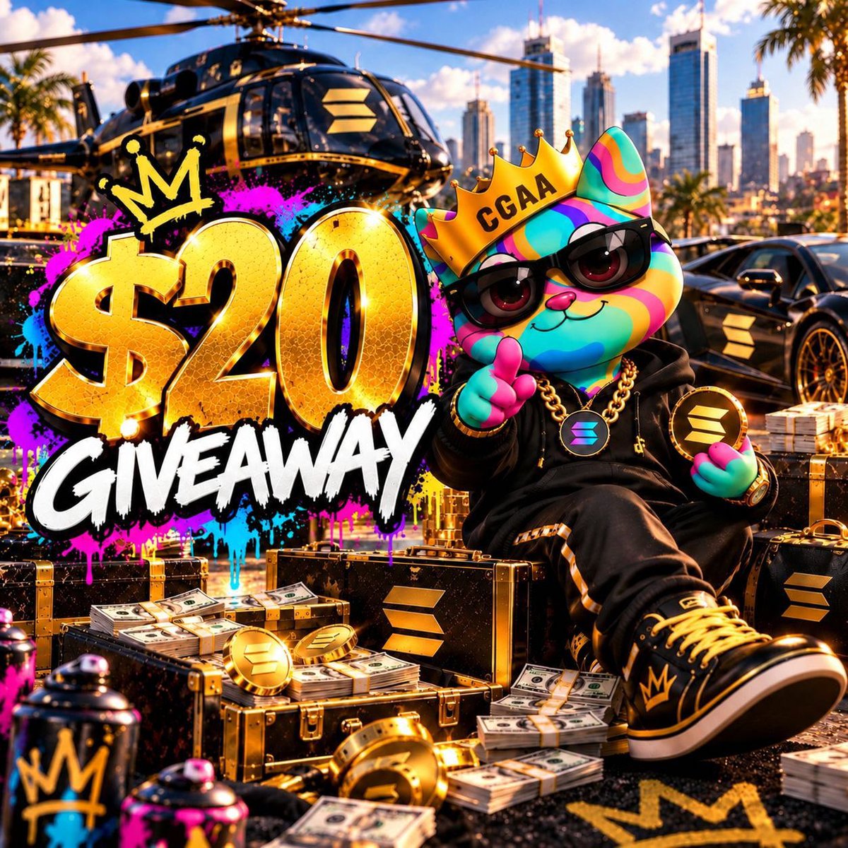 CryptoWithCGA's tweet photo. 20 Giveaway ~ Ends in 6 Hrs 😻

🔹RT &amp; Follow : https://t.co/X3crozxIqC

🔹RT &amp; Like : https://t.co/KwG7KtZOGt

( POST PROOF )

( AD, NFA, DYOR ) https://t.co/8Sy33pfFbw