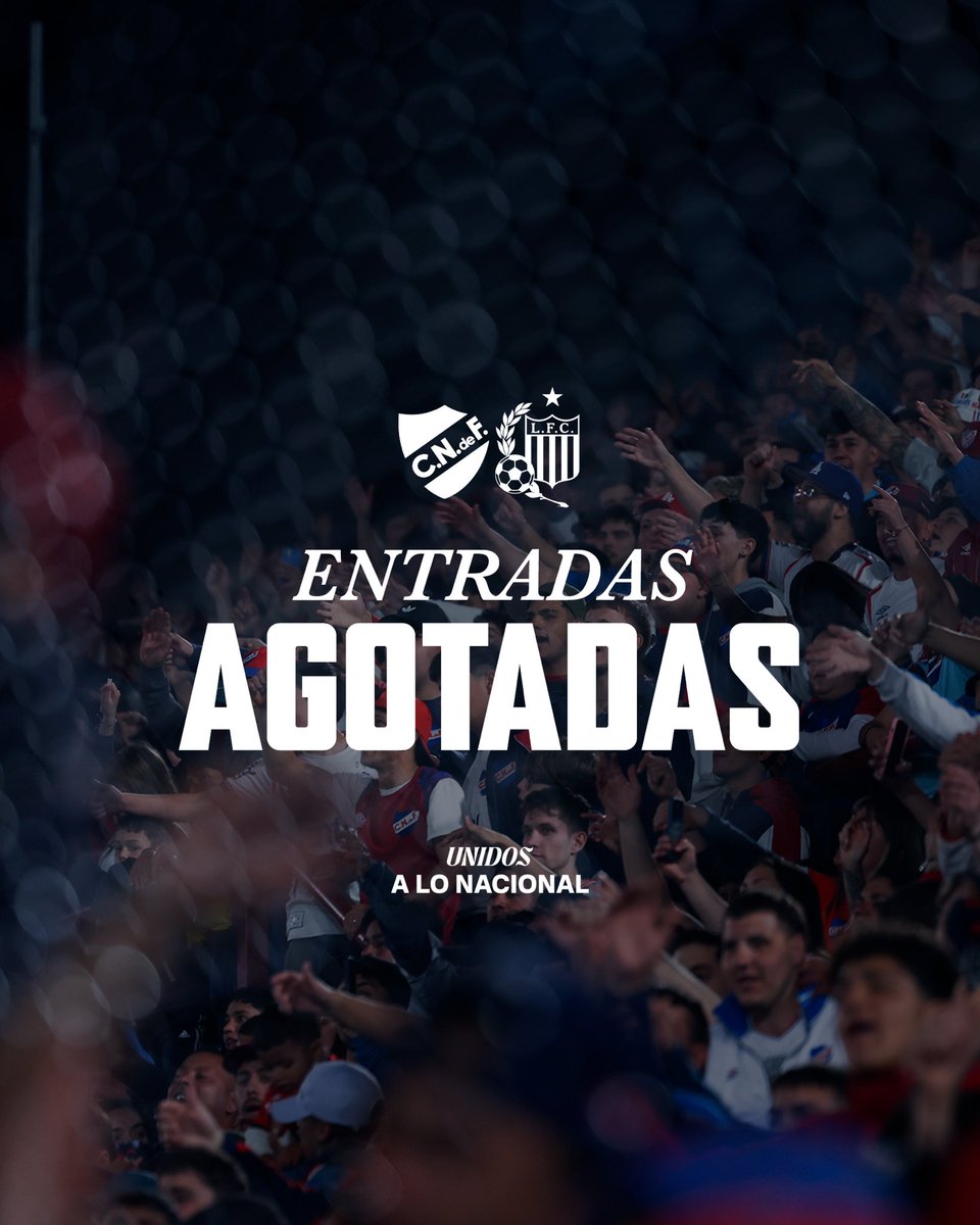 Nacional's tweet photo. ENTRADAS AGOTADAS ✔️

Nos vemos el domingo 🔵⚪️🔴 https://t.co/QFt4Kd8VKs
