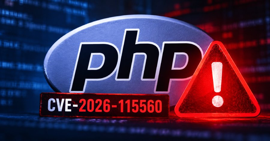TheHackersNews's tweet photo. ‼️ BREAKING ‼️ PHP warns of another UNPATCHED REC vulnerability just 2 days after releasing emergency patches for critical PHP2Shell flaws.

New "CVE-2026-115560" affects only unusual session configurations. PHP has issued urgent mitigation guidance.

Full details → https://t.co/YQV0MCJqAp