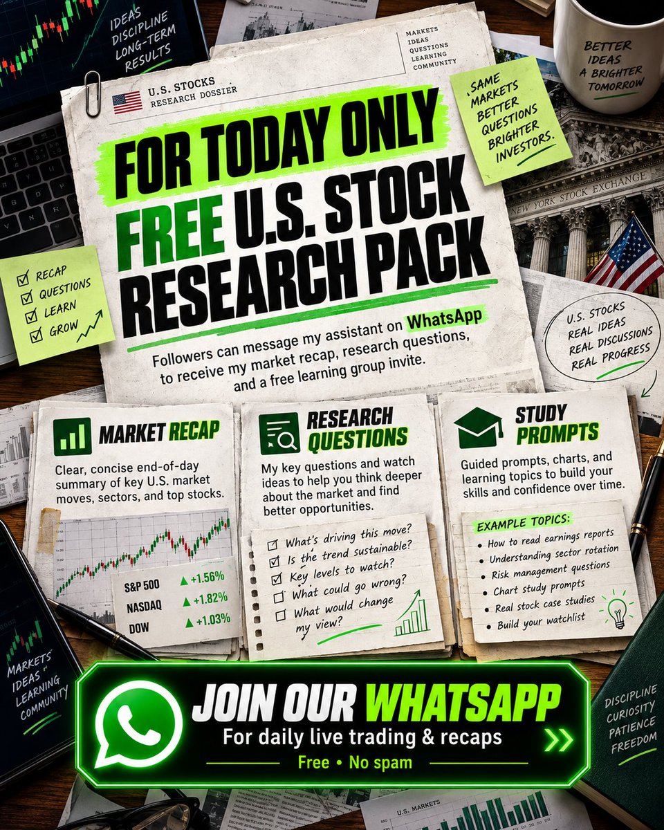 saiko0630's tweet photo. Today's follower bonus: my U.S. stock notes on tracking relative strength, free for followers who contact my assistant on WhatsApp today. She'll send them over and invite you to our free study group. Tap below to message her and claim yours. 👇 👇 https://t.co/yHVaGZio7r https://t.co/I5aXdnkXxu