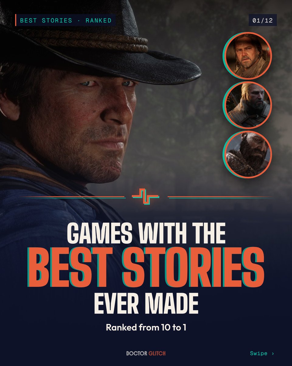 DoctorGlitchOff's tweet photo. Games with the best stories ever made, ranked 🎮📖 #BestStoryGames https://t.co/ahTZSbpEPf