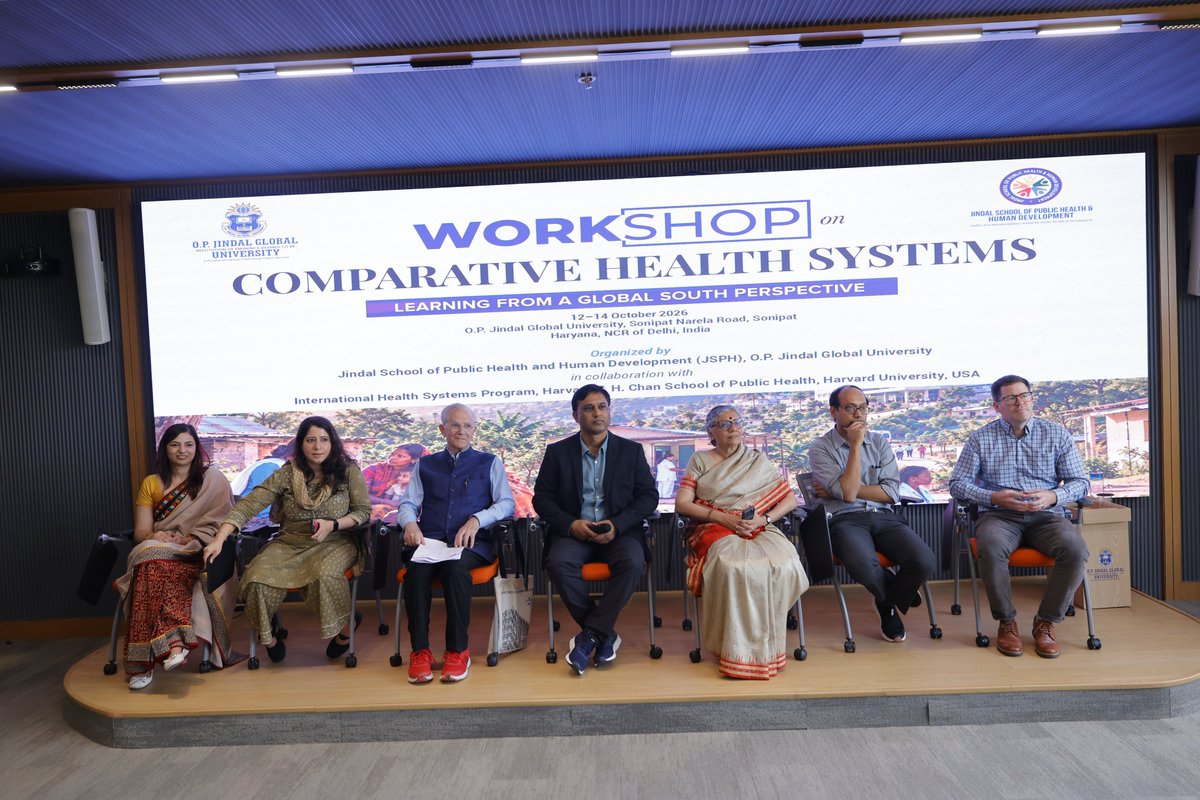 docVRK's tweet photo. A rewarding 3 days of learning, dialogue &amp; collaboration! 🌍
Pleased to have conceptualised &amp; led the ''Comparative Health Systems'' workshop at @JindalGlobalUNI  in collab with Harvard’s International Health Systems Program, Prof. Kevin Croke

#HealthSystems #HPSR #GlobalHealth https://t.co/LAi98gJ6iY