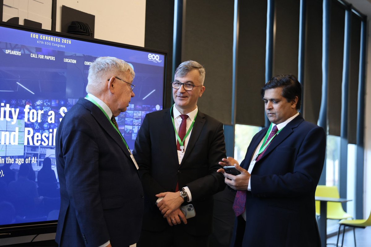 UBTEducation's tweet photo. 🚀 HISTORIC: Kosovo hosts the 67th EOQ Congress for the first time!
UBT brings Europe’s quality community together to shape the future of quality, innovation, and sustainability.
🔗 Read more: https://t.co/vrTJFX44IX
#EOQCongress2026 #UBT https://t.co/P2ThrG4nLV