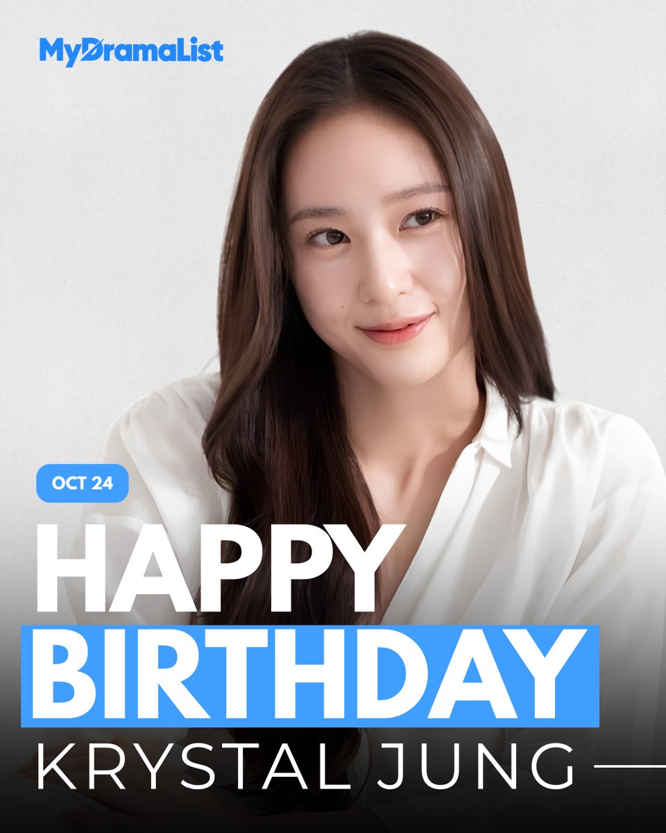 My_Drama_List's tweet photo. HAPPY 32ND BIRTHDAY TO KRYSTAL JUNG! 🎉🎂
The f(x) star turned actress first won hearts as the sassy Lee Bo Na in The Heirs and went on to shine in Prison Playbook, Police University, and Crazy Love. 💜 

Which Krystal role is your favorite? Drop your birthday wishes below! 👇

#kdrama #koreandrama #Kdramafans #mydramalist #KrystalJung