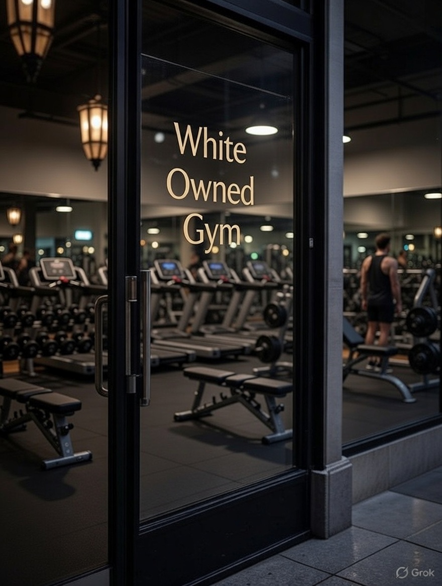 WhiteBabyFac's tweet photo. We've all seen gyms that advertise themselves as “Black-owned”

What would you do if you saw a sign on a gym that said “White Owned Gym”? https://t.co/gzAsoXZ2Te