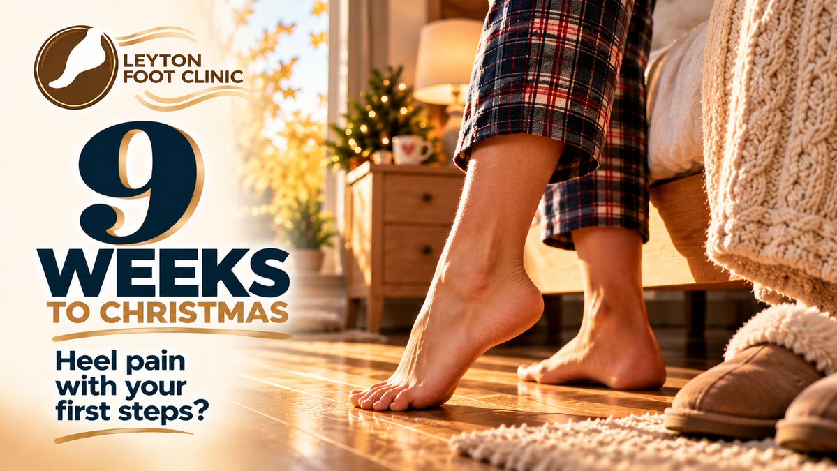 LeytonFootDoc's tweet photo. 👣 Heel pain with your first steps in the morning?

It could be plantar fasciitis, but not all heel pain is the same.

Don't ignore recurring pain.

— Tony 👣

Book: https://t.co/chdapgFqwt

#LeytonFootClinic #ChristmasCountdown https://t.co/KqmNuI9vjS
