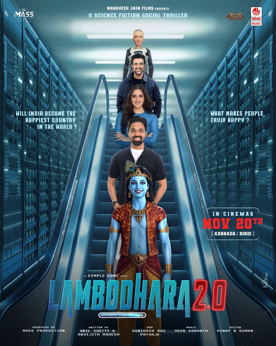 SimpleSuni's tweet photo. ಭಾರತ ವಿಶ್ವದ ಅತ್ಯಂತ ಸಂತೋಷದ ದೇಶವಾಗುವುದೇ?

ನಿಜವಾದ ಸಂತೋಷ ಅಂದರೆ ಏನು ?  

ಕೃತಕ ಬುದ್ಧಿಮತ್ತೆಯ ಪ್ರಭಾವದಲ್ಲಿ ಸಾಗುತ್ತಿರುವ ಜಗತ್ತಿನಲ್ಲಿ, ಸಂತೋಷ ಇನ್ನೂ ಮನುಷ್ಯನ ಆಯ್ಕೆಯಾಗಿಯೇ ಉಳಿದಿದೆಯೇ?

ತಂತ್ರಜ್ಞಾನ ನಮ್ಮನ್ನು ನಿಜವಾಗಿಯೂ ಸಂತೋಷಪಡಿಸಬಹುದೇ? ಅಥವಾ ಕಣ್ಣಿಗೆ ಕಾಣದ ಅಲ್ಗಾರಿದಮ್‌ಗಳು ನಮ್ಮ ಭಾವನೆಗಳು, ನಿ��್ಧಾರಗಳು ಮತ್ತು ಬದುಕನ್ನು ನಿಯಂತ್ರಿಸುತ್ತಿವೆಯೇ?

ಲಂಬೋದರ 2.0 ಚಿತ್ರದ ಹೊಸ ಪೋಸ್ಟರ್ ನಿಮ್ಮ ಮುಂದೆ!

ಸಂತೋಷ, ಕೃತಕ ಬುದ್ಧಿಮತ್ತೆ, ರೋಬೋಟಿಕ್ಸ್ ಮತ್ತು ಮಾನವಕುಲದ ಭವಿಷ್ಯವನ್ನು ಅನ್ವೇಷಿಸುವ ಒಂದು ವೈಜ್ಞಾನಿಕ ಕಾಲ್ಪನಿಕ ಸಾಮಾಜಿಕ ಥ್ರಿಲ್ಲರ್!

ಸಿಂಪಲ್ ಸುನಿ ನಿರ್ದೇಶನದ ಚಿತ್ರ
ಅಭಿನಯ - @iamanilshetty ,@kapoorkkunal ಸಾಕ್ಷಿ ಬಿಂದ್ರಾ ಮತ್ತು ಜಿಯಾ
ನಿರ್ಮಾಣ - ಮಾಸ್ ಪ್ರೊಡಕ್ಷನ್
ಪ್ರಸ್ತುತಿ - ಮಹಾವೀರ್ ಜೈನ್ ಫಿಲ್ಮ್ಸ್
ಮ್ಯೂಸಿಕ್ - ಲಹರಿ ಮ್ಯೂಸಿಕ್ 

ನವೆಂಬರ್ 20, 2026 ರಂದು ಚಿತ್ರಮಂದಿರಗಳಲ್ಲಿ

ಕನ್ನಡ | ಹಿಂದಿ

ಹ್ಯಾಪಿನೆಸ್  ಲೋಡಿಂಗ್… 92%