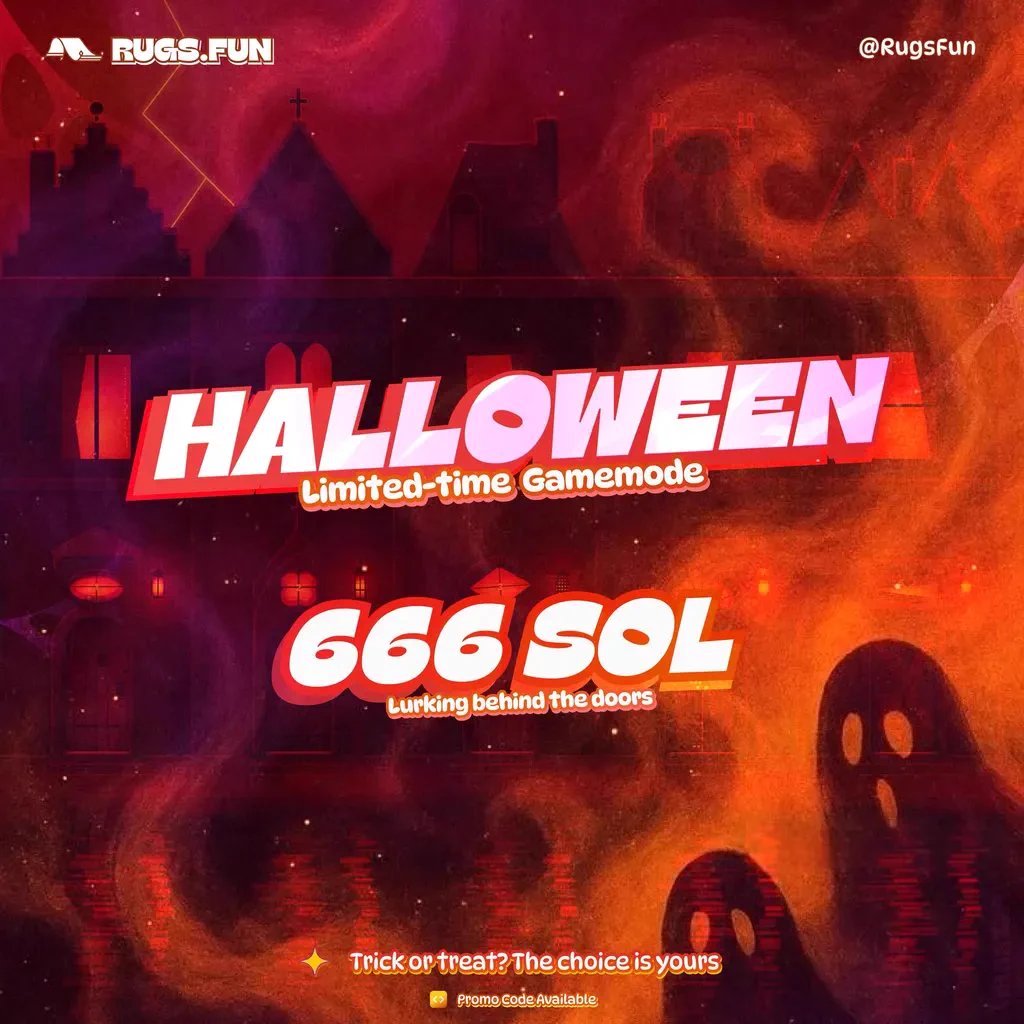 King46390546's tweet photo. @Cryptoze New event on RugsFun
Trick Or treat
Only for 12 days
https://t.co/LpWZ5iXdit https://t.co/76TQYCaXar