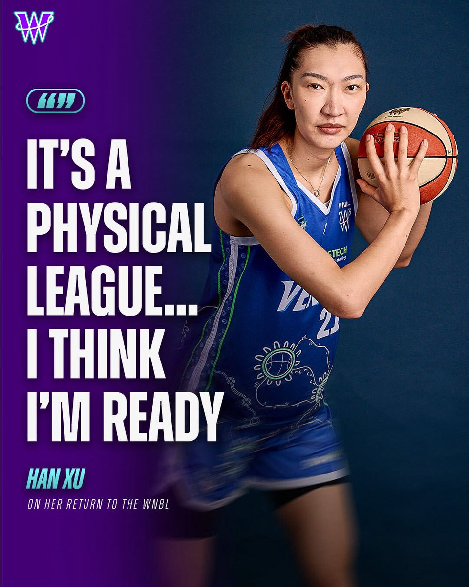 WNBL's tweet photo. Han Xu is back and ready to embrace the physicality of the WNBL 🔥 https://t.co/MmgN8osxUr