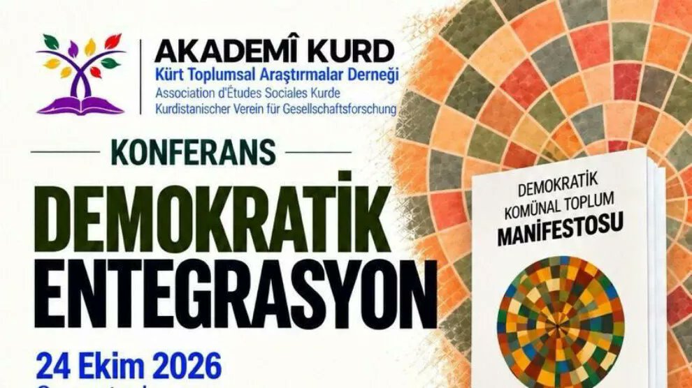 HaberAtlyebapw's tweet photo. 📌 Zürih’te Demokratik Entegrasyon Konferansı

👉Akademî Kurd, 24 Ekim’de İsviçre’nin Zürih kentinde konferans düzenleyecek.
 
👉Kuramsal, siyasal, sosyolojik ve hukuksal boyutlar ele alınacak. 

👉Demokratik komünal ekonomi ve Kürt sorununun çözümü tartışılacak. https://t.co/FYdoJKo1Ma