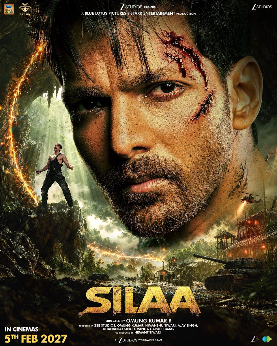 FILMISTAN5's tweet photo. First Look Poster of #HarshvardhanRane New Film #Silaa
Releasing 5th February 2027 in Cinemas
#SadiaKhateeb #OmungKumar
#KaranveerMehra #Ipsitaa
#ZeeStudios #HimanshuTiwari
#AjaySingh #DhananjaySingh
#VanitaGarudKumar #HemantTiwari https://t.co/bVSO7GSkrj