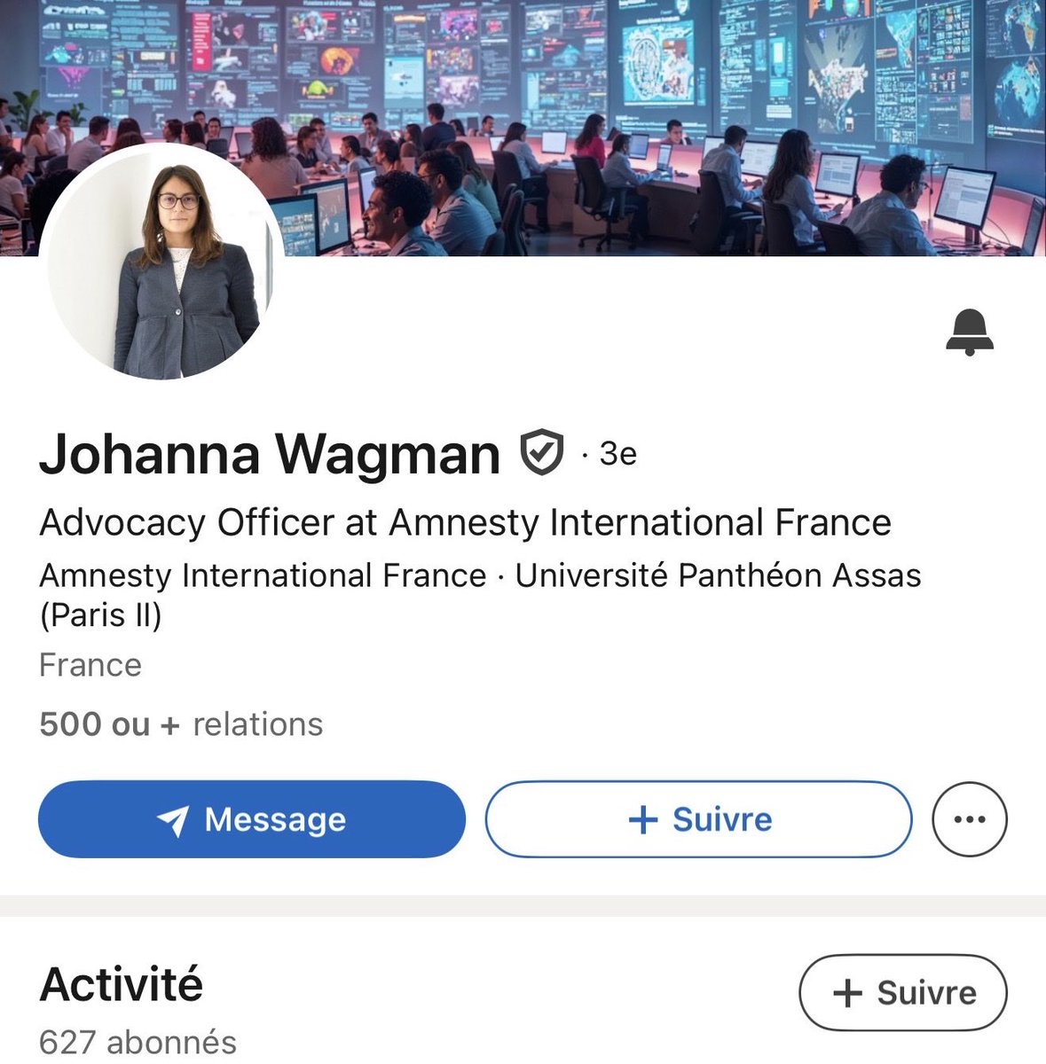 SwordOfSalomon's tweet photo. Ce que Johanna se garde bien de vous dire, @BrunoRetailleau, c'est qu'elle est juriste chez @amnestyfrance. 

À dix jours des JO 2024, elle faisait pression sur la France pour autoriser le hijab dans les compétitions sportives..

Wokiste, complaisante envers l'islamisme, favorable au boycott d’Israel, seul État juif : Johanna ne représente en rien les Juifs de France.
