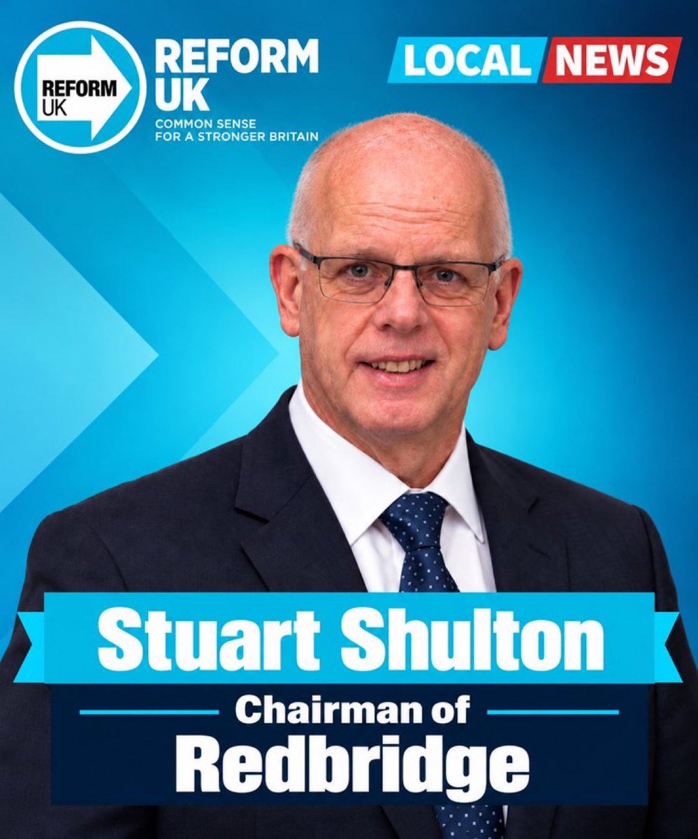 ReformDaily_'s tweet photo. ➡️ Reform Redbridge welcomes Stuart Shulton as the branch’s new Chairman! 👏🏻

Stuart will work alongside local members &amp; volunteers to engage with residents &amp; raise the issues that matter across the borough

#ReformUK #Redbridge #LocalNews [@RedbridgeReform] https://t.co/yWqZs5v6cz