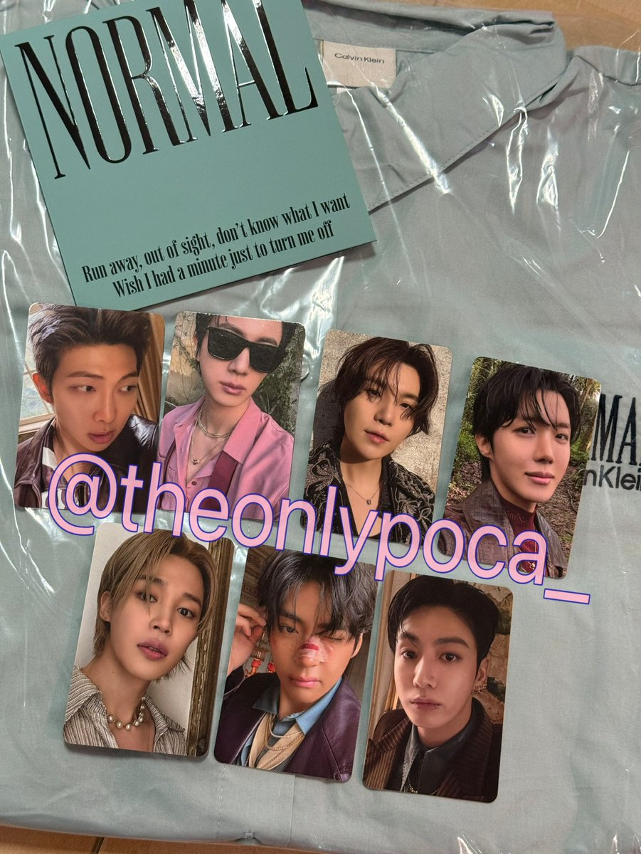jiminikkyu's tweet photo. omg BTS photocards from normal x calvin klein sleepwear 😍💜 https://t.co/7wRRwO9UP6
