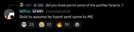 3NVEE__'s tweet photo. @sepuluhrahasia never forget when ☯️ said 🦜 sends him parfies art https://t.co/x9dhxtxWUo