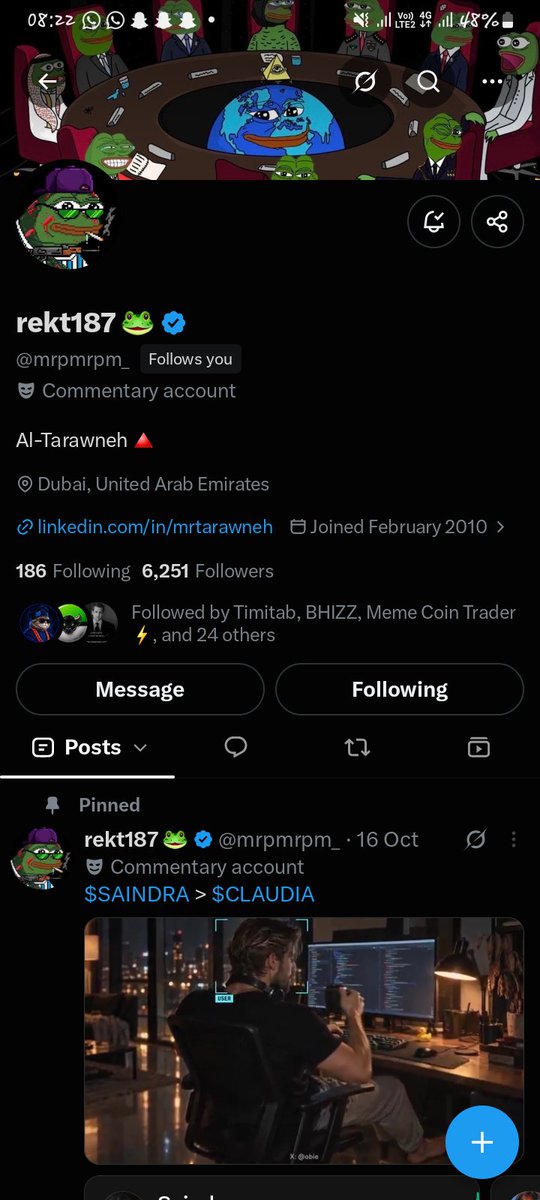 phycky_'s tweet photo. Waking up to see this follow back means a lot to me

Appreciate the follow, @mrpmrpm_ 🐸🤝💜

Always good to connect with people who are building and showing love to the $SAINDRA community.

Much respect, bro. We keep cooking! 🔥🐸
@mrpmrpm_ https://t.co/yeNEUnXnoz