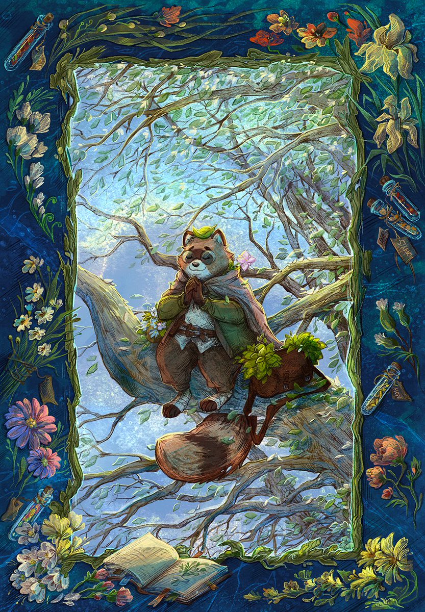 Taski_Guru's tweet photo. One touch of nature
and
Blooming Joy
🍃
One touch of nature makes the whole world kin ©

✨🌿🌳🐾🌲🍃💫⛰️⭐
for TsarFox64 and Sooji
#anthro #furry #furryart #tanukioc https://t.co/PpqRXR5cZf