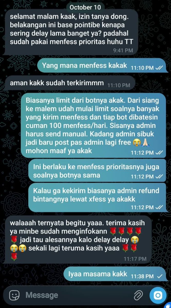 noteppad's tweet photo. 📢 Info Menfess Delay/Tidak Terkirim

Saat bot limit, admin akan post manual di Xfess karena status terkirimnya bisa terdeteksi via IFTTT atau Buffer. Jadi, kalau menfess kalian tidak ter-post di Minbat, silakan coba kirim lewat Xfess ya!

Bisa baca penjelasan lengkapnya dibawah. https://t.co/R7TWLZvOqy