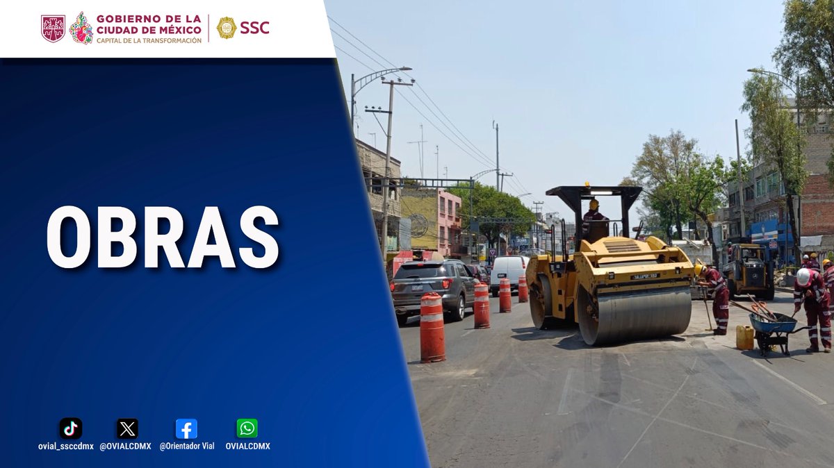 OVIALCDMX's tweet photo. #PrecauciónVial | Reducción de carriles por #Obras sobre calle de Puebla y Morelia. #AlternativaVial Chapultepec. https://t.co/1ZLFk53pfL