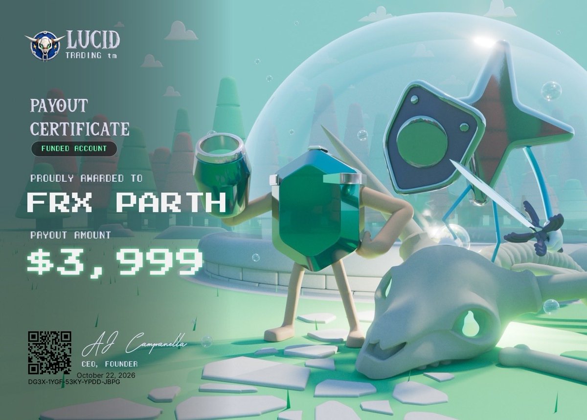 frxparth's tweet photo. Received another payout from @TradingLucid today

Consistency and hard-work always pays off. 

A year ago i was struggling to even make 1-2k a month consistently but now hitting $10-15k in payouts consistently from last 3 months.

Also i love lucid because of their cool certificates😋