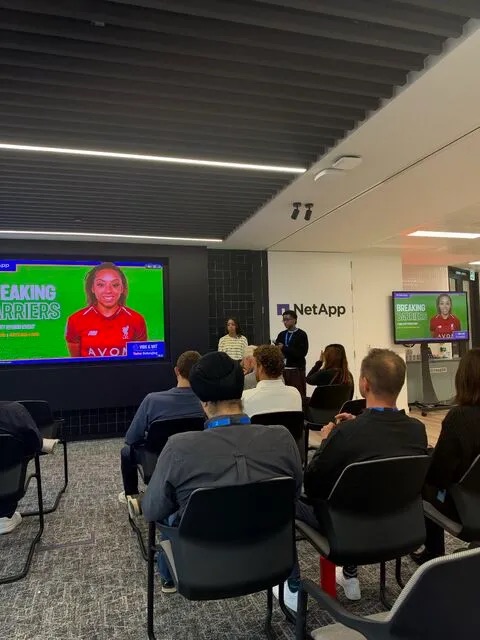 LifeAtNetApp's tweet photo. How can you create more room for opportunity? At our Windsor event, Jess Clarke joined the VIBE and Women in Technology communities for a conversation about courage, resilience, career growth and challenging barriers together.

#NetApp #LifeAtNetApp #WhyNetApp https://t.co/KhJvBXl6RT