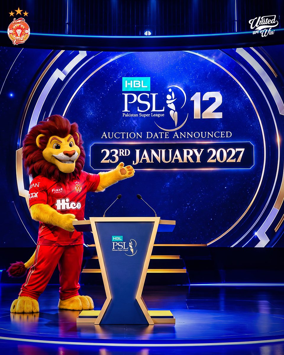 IsbUnited's tweet photo. 𝗧𝗵𝗲 𝗰𝗼𝘂𝗻𝘁𝗱𝗼𝘄𝗻 𝘁𝗼 𝗛𝗕𝗟 𝗣𝗦𝗟 12 𝗯𝗲𝗴𝗶𝗻𝘀! 🏏 

United fans, who should be our top picks? 👀

#UnitedWeWin | #RangJeetKaLaalHai https://t.co/SAqbs1DwPV