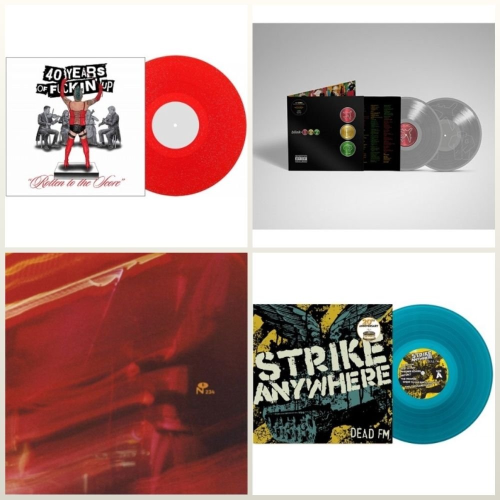 HMV_Japan's tweet photo. 🔥METAL/PUNK/HARDCORE🔥
🔥注目アナログレコード🔥
 
NOFXのドキュメンタリー映画オリジナル・スコア、
Blink 182、Strike Anywhereの名盤リイシュー、
Mineralディスコグラフィーなど
注目の新譜・名盤がラインナップ！🍩
 
🛒▶︎ https://t.co/yikPk1oBbp

#レコード #hmv https://t.co/3Yebp3DNO1