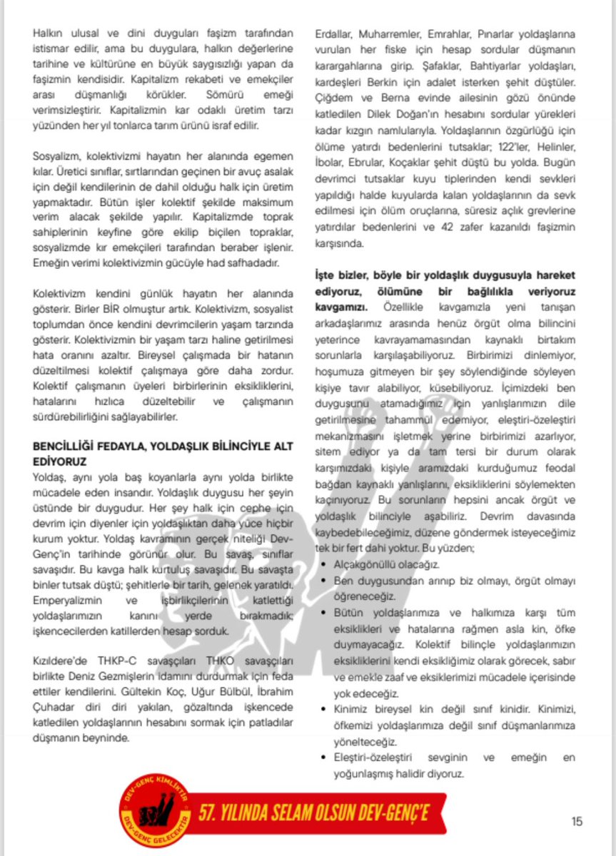 Devgencliler25's tweet photo. Dev-Genç Bülteni'nden:
"Düzen 2'leri 1'lere böler. Biz 2'leri BİR'e tamamlarız."
"1'ken 2 olacağız. 2'leri BİR yapacağız." https://t.co/gfEREx0j7u