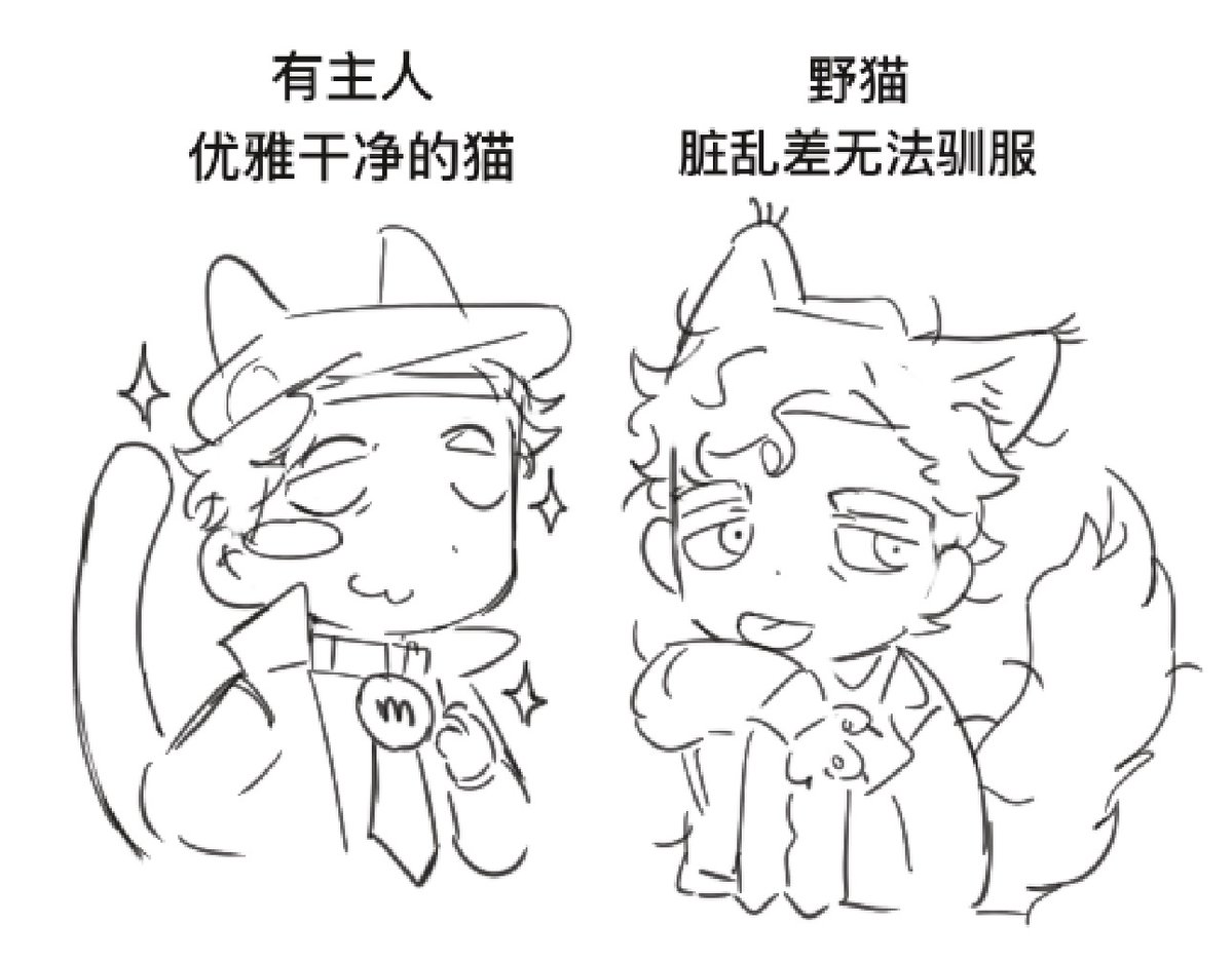 miguzaisheng0's tweet photo. 已经有了一只猫，但真的好想把公园里那只流浪的长毛带回家的马克←
但斯蒂文真的不想带项圈💢 https://t.co/FpNqxEZhu5