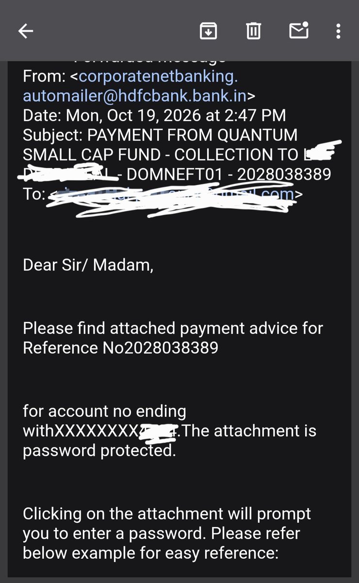 dpk71900374's tweet photo. @HDFC_Bank @HDFCBank_Cares @Quantum_MF Getting this phishing email with attachments. Confirm why these data are leaked as I never shared this email to anyone. https://t.co/OaUDHV0Avf