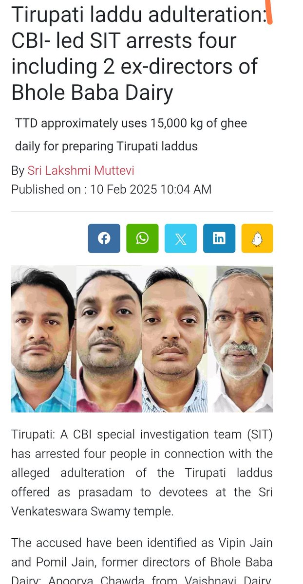 LancerFlying's tweet photo. The problem with this post is that these people who create and circulate such posts, shut up like a constipated arsehole when a Vipin Jain and Pomil Jain adulterates Tirupati laddus with animal fats, probably bovine fat, which are meant only for the Hindus 
CONT-- https://t.co/X6yFkEr04d