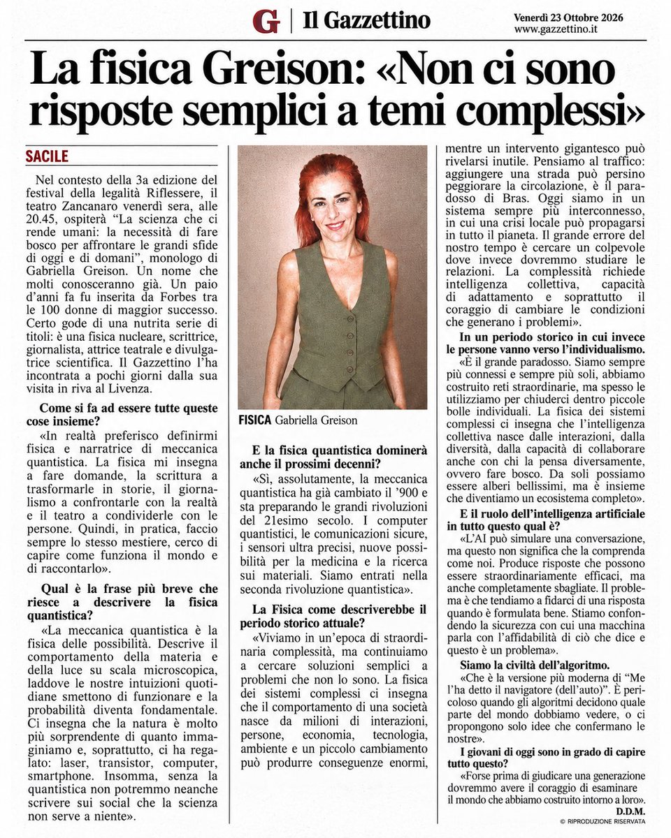 GREISON_ANATOMY's tweet photo. Stasera a Sacile, Teatro Zancanaro, 20.45: “La scienza che ci rende umani”, monologo a leggio scritto apposta per il festival Riflessere. Storie di grandi scienziati per rimanere umani, dalla meccanica quantistica allo smartphone. Poi sono arrivati i vocali da 6 minuti... https://t.co/YrBTUMWzaC
