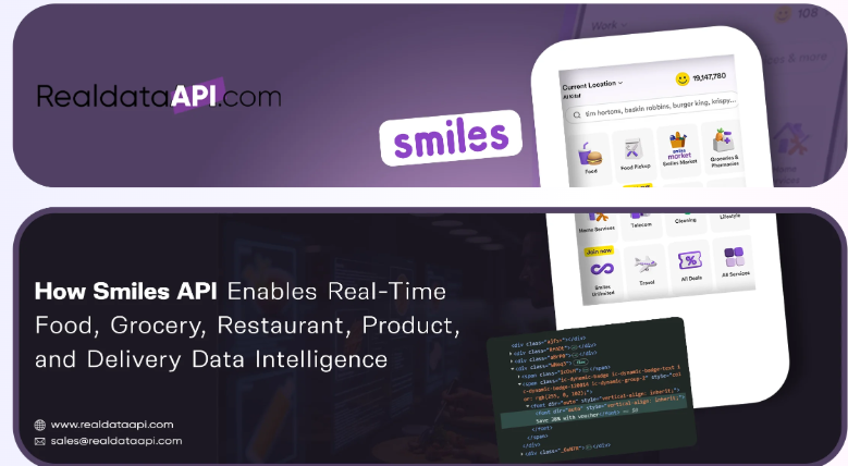 realdatascrape's tweet photo. 🛒 Unlock food and grocery market insights with the Smiles API! Analyze product listings, prices, and delivery data for competitor research and smarter pricing strategies.

#SmilesAPI #FoodData #GroceryInsights #RealDataAPI https://t.co/FSWq6p8n6T